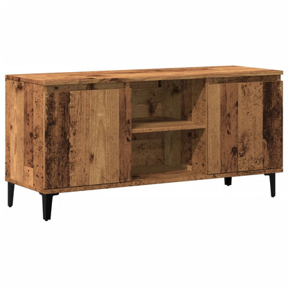 Tv-meubel 102x35x50 cm bewerkt hout oud houtkleurig