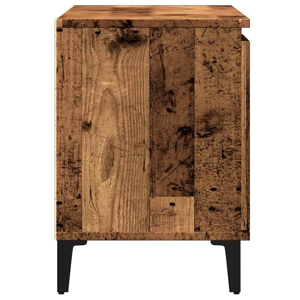 Tv-meubel 102x35x50 cm bewerkt hout oud houtkleurig