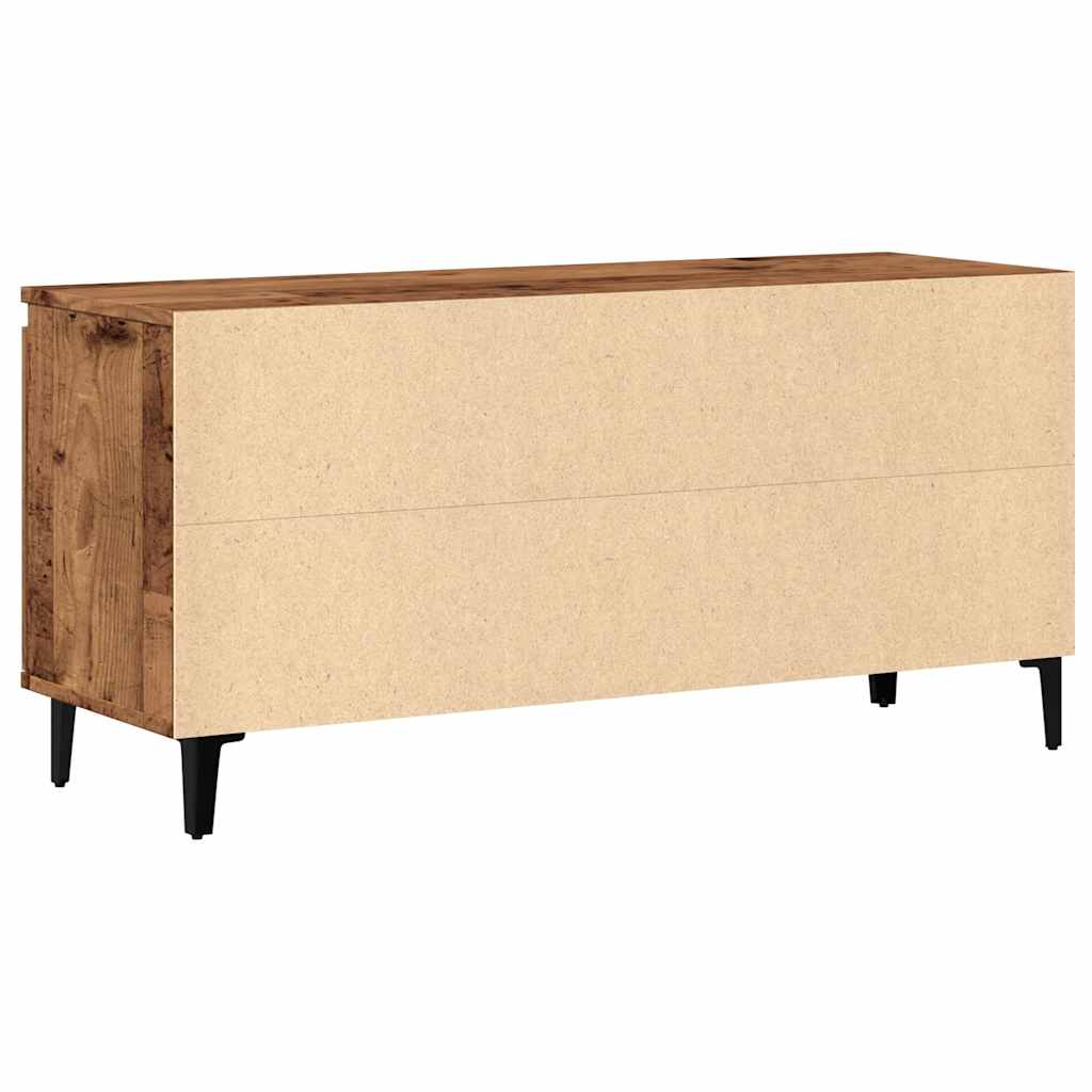 Tv-meubel 102x35x50 cm bewerkt hout oud houtkleurig