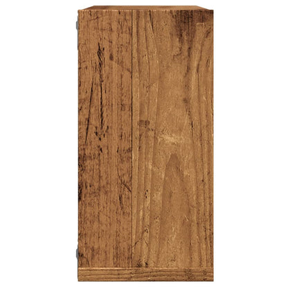 Wandschappen kubus 6 st 30x15x30cm bewerkt hout oud houtkleurig