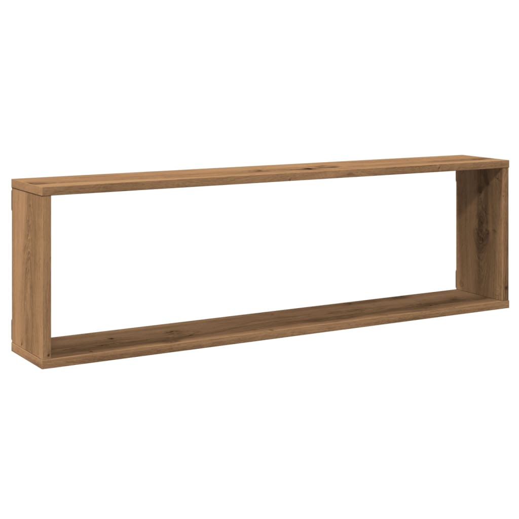 Wandschappen kubus 4st 100x15x30cm bewerkt hout artisanaaleiken