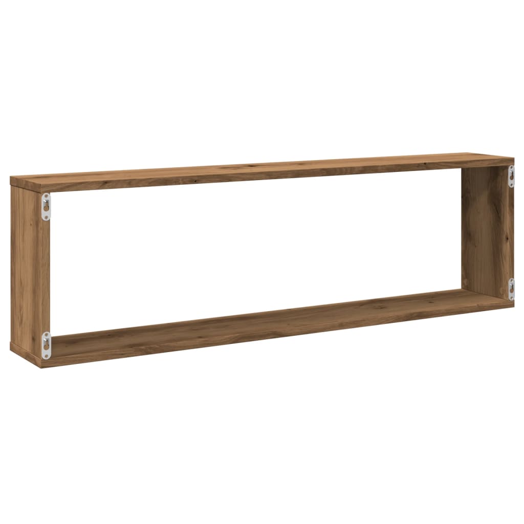 Wandschappen kubus 4st 100x15x30cm bewerkt hout artisanaaleiken