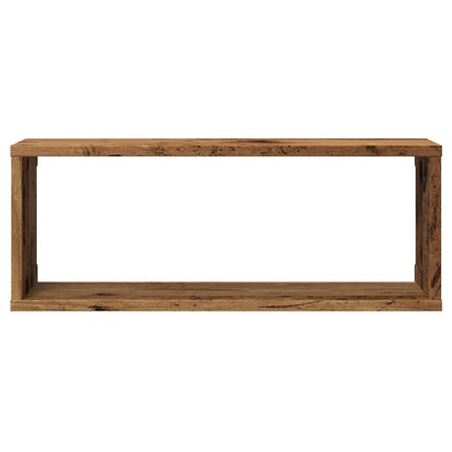 Wandschappen kubus 6 st 60x15x23 cm bewerkt hout oud houtkleur