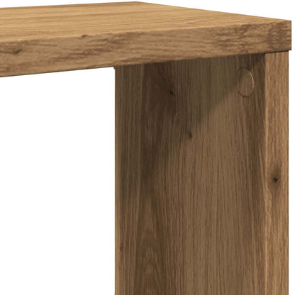 Wandschappen kubus 4 st 60x15x23 cm hout artisanaal eiken