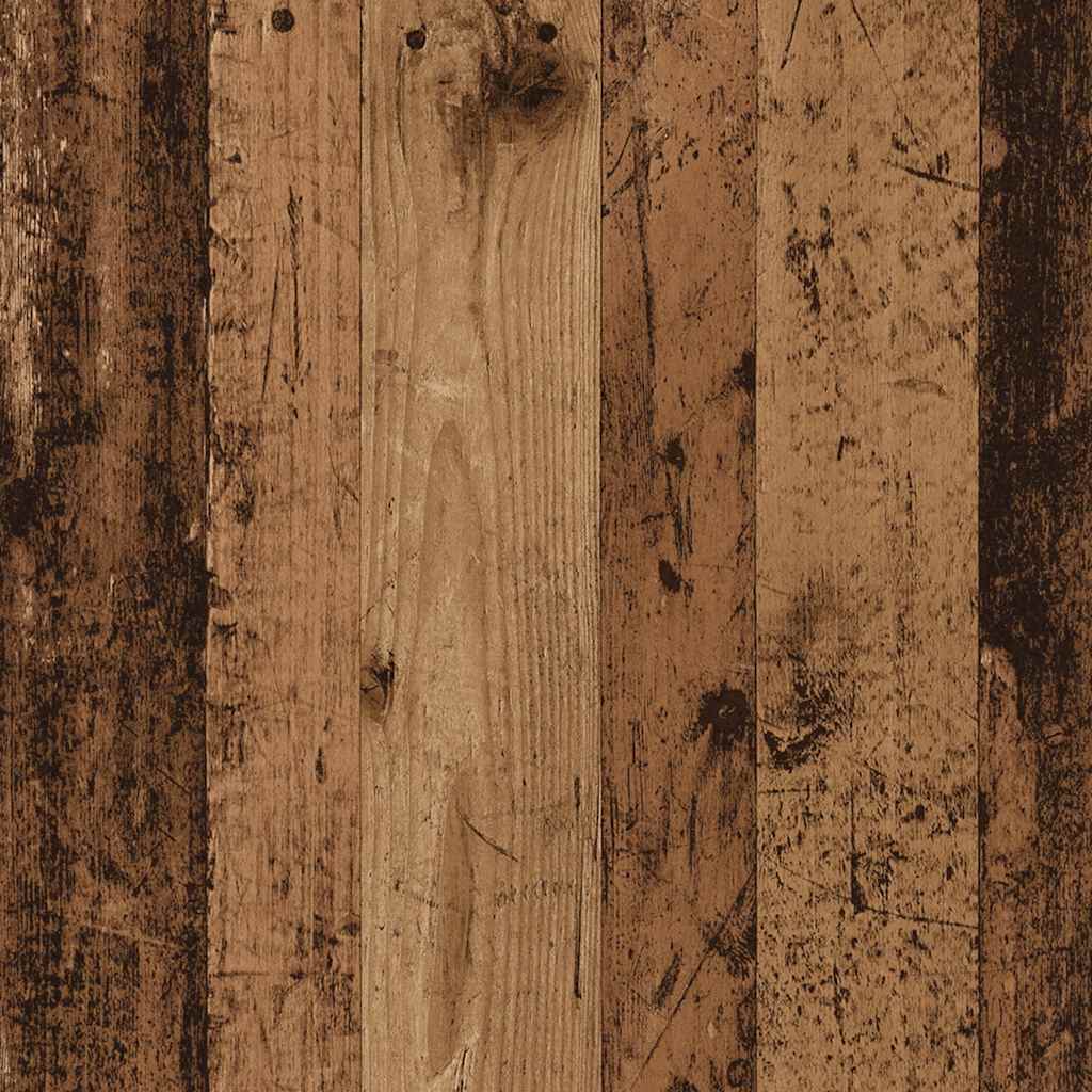 Badkamerkast 25x25x170 cm bewerkt hout oud houtkleurig