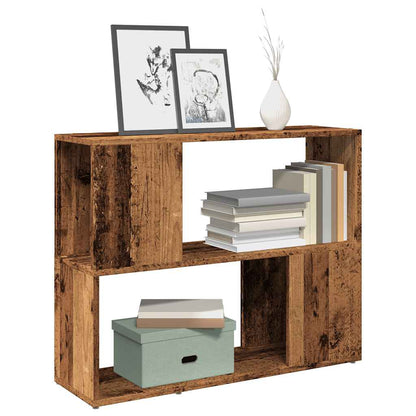 Boekenkast/kamerscherm 80x24x63 cm oud houtkleurig