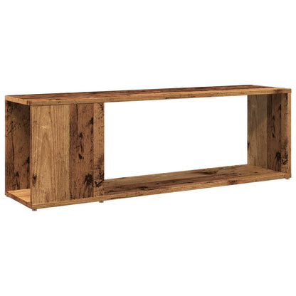 Tv-meubel 100x24x32 cm bewerkt hout oud houtkleurig