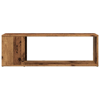 Tv-meubel 100x24x32 cm bewerkt hout oud houtkleurig