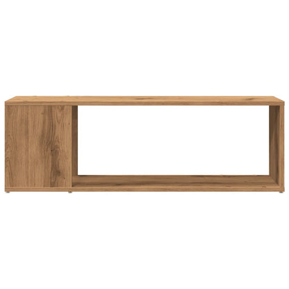 Tv-meubel 100x24x32 cm bewerkt hout artisanaal eikenkleur