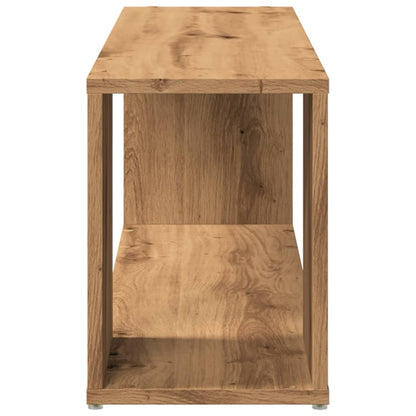 Tv-meubel 100x24x32 cm bewerkt hout artisanaal eikenkleur