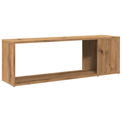 Tv-meubel 100x24x32 cm bewerkt hout artisanaal eikenkleur