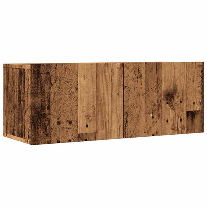 Tv-meubels 2 st wandgemonteerd 80x30x30 cm oud houtkleurig