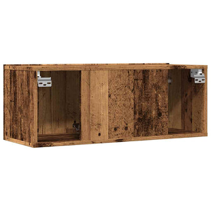 Tv-meubels 2 st wandgemonteerd 80x30x30 cm oud houtkleurig