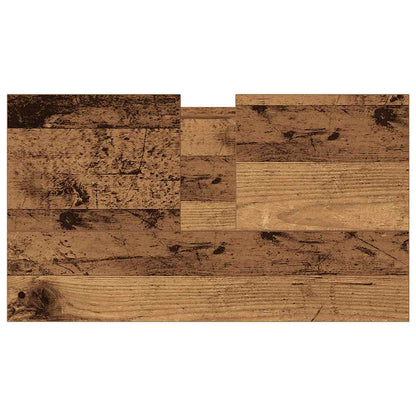 Badkamerkast 58x33x60 cm bewerkt hout oud houtkleurig