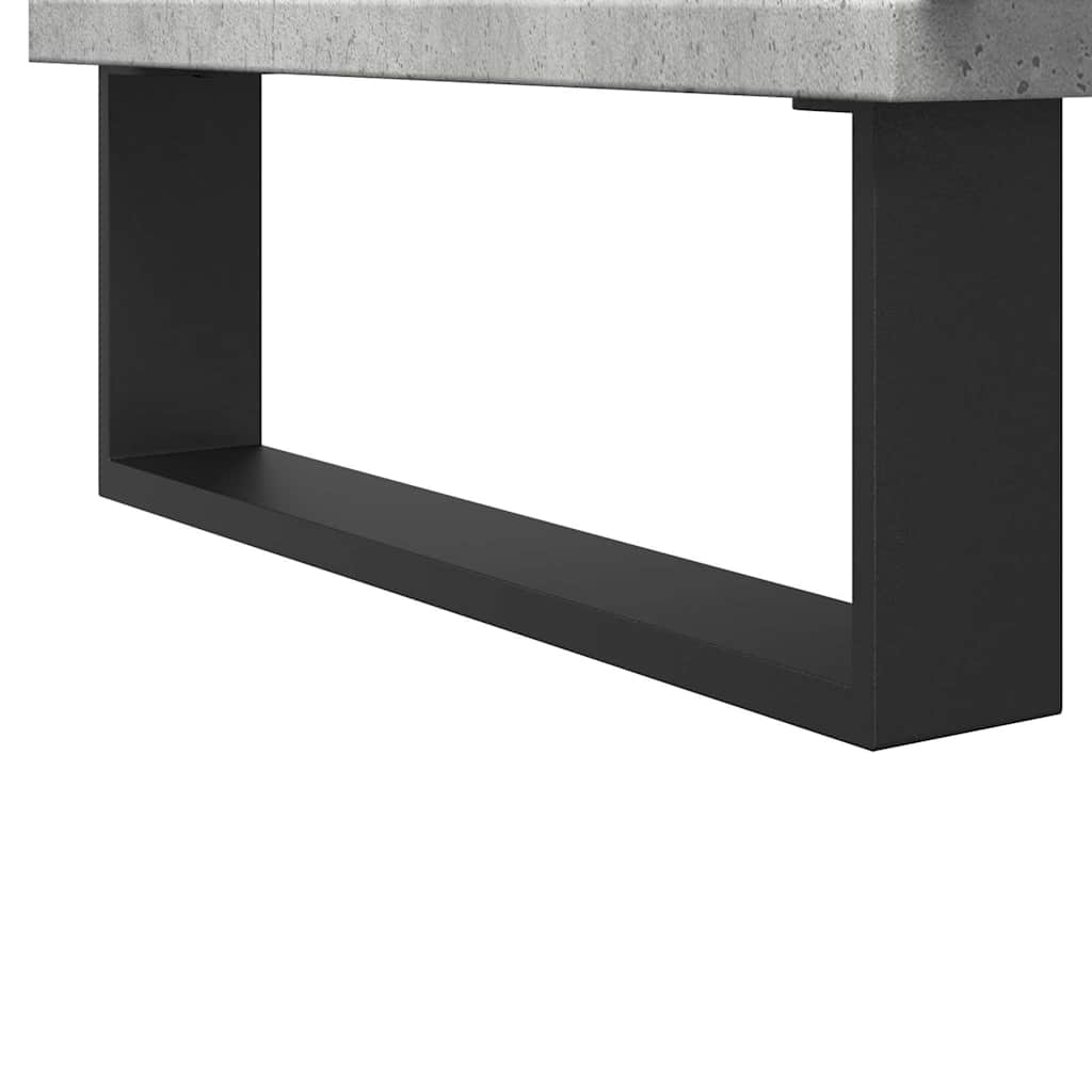 Badkamerkast 58x33x60 cm bewerkt hout betongrijs