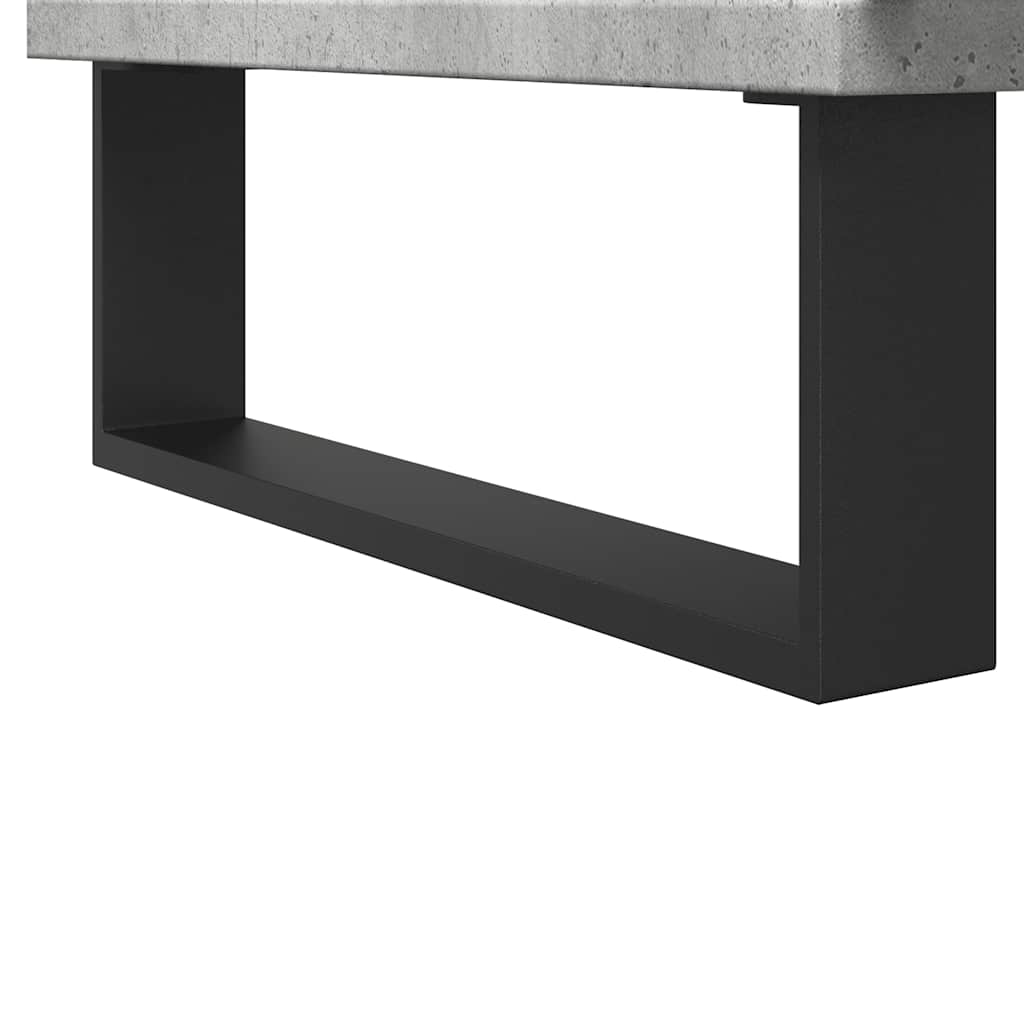 Badkamerkast 65x33x60 cm bewerkt hout betongrijs