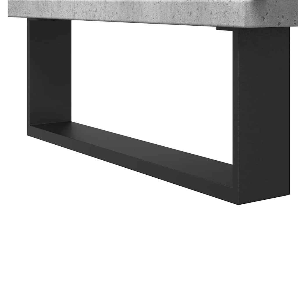 Badkamerkast 80x33x60 cm bewerkt hout betongrijs