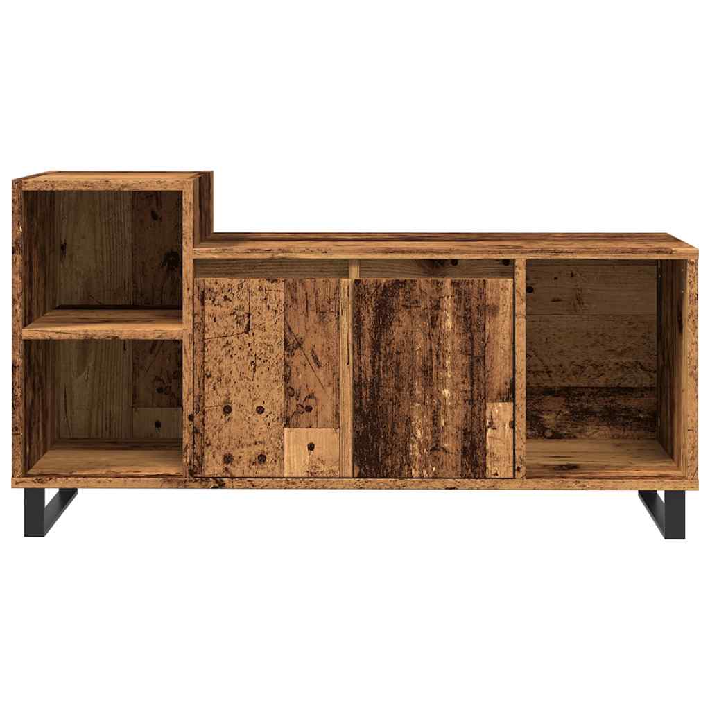 Tv-meubel 100x35x55 cm bewerkt hout oud houtkleurig