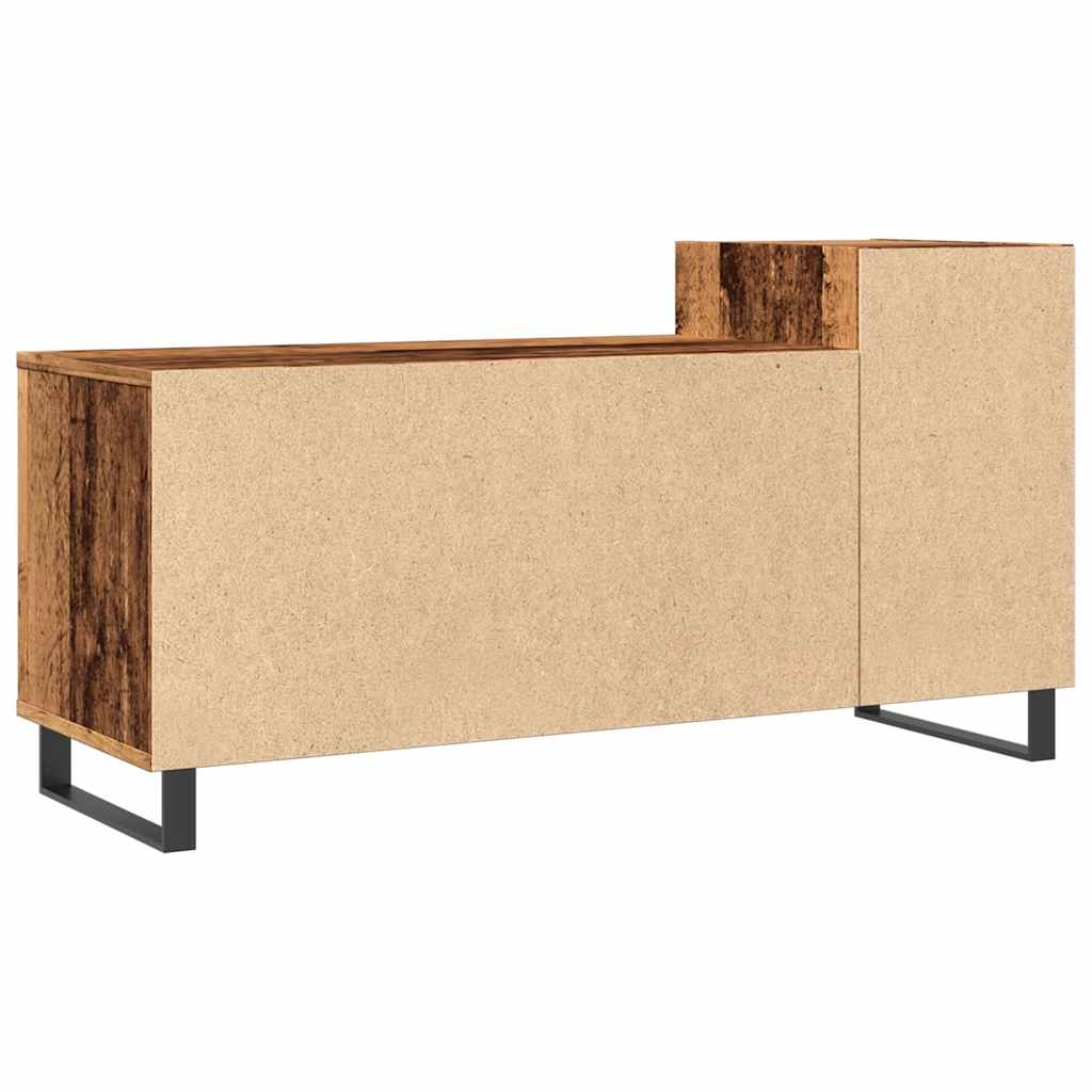 Tv-meubel 100x35x55 cm bewerkt hout oud houtkleurig