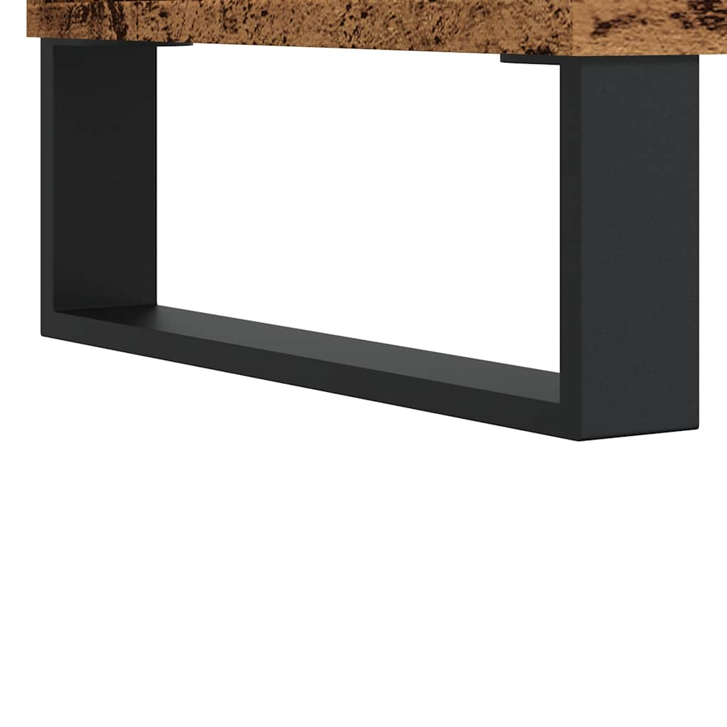 Tv-meubel 100x35x55 cm bewerkt hout oud houtkleurig