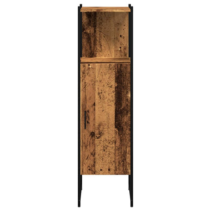 Badkamerkast 33x33x120,5 cm bewerkt hout oud houtkleurig