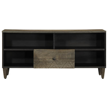 Tv-meubel 100x33x46 cm massief mangohout zwart