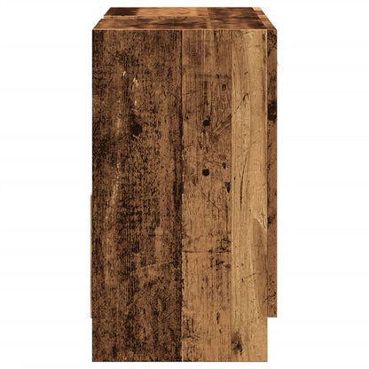 Wastafelkast 63x30x54 cm bewerkt hout oud houtkleurig