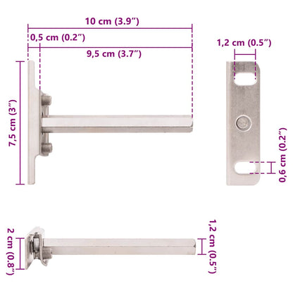 Zwevende plankdragers 12st onzichtbaar Ø12x100 mm koolstofstaal