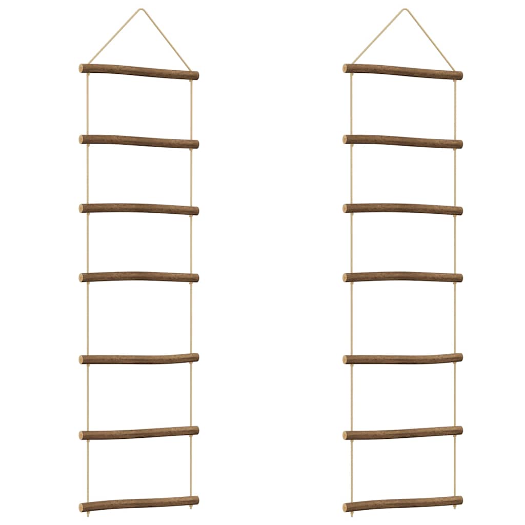 Wanddecoraties laddervormig 2 st 30x100 cm naturel tak