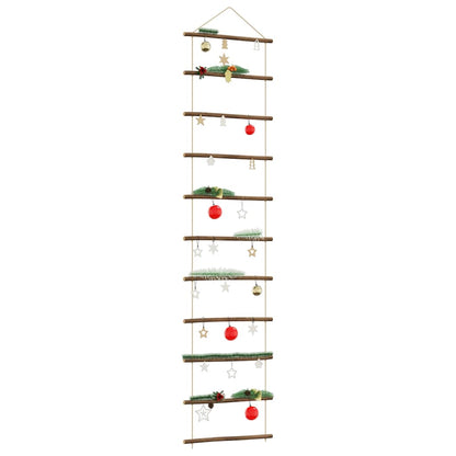 Wanddecoratie laddervormig 50x200 cm naturel tak