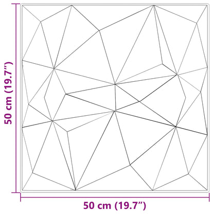 12 st Wandpanelen diamant 3 m² 50x50 cm XPS beton