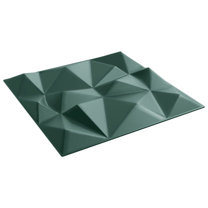 12 st Wandpanelen diamant 3 m² 50x50 cm XPS groen