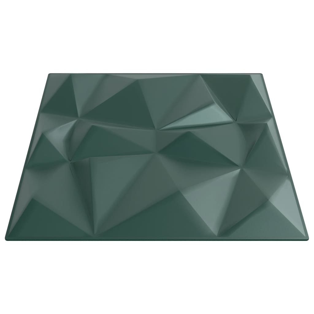 12 st Wandpanelen diamant 3 m² 50x50 cm XPS groen