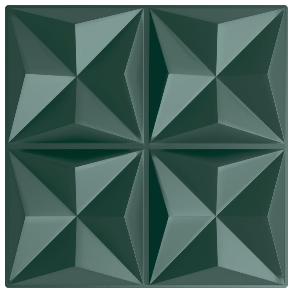 12 st Wandpanelen origami 3 m² 50x50 cm XPS groen