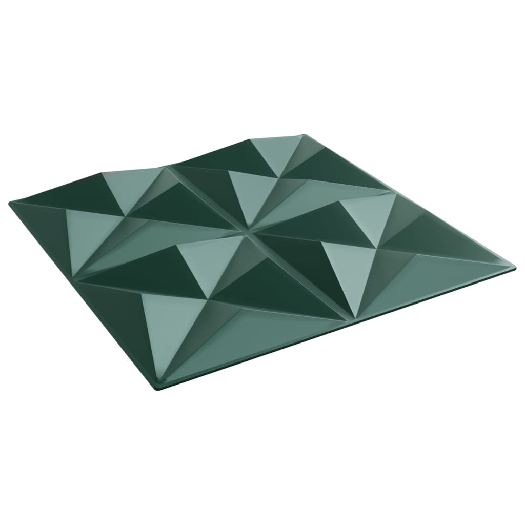 12 st Wandpanelen origami 3 m² 50x50 cm XPS groen