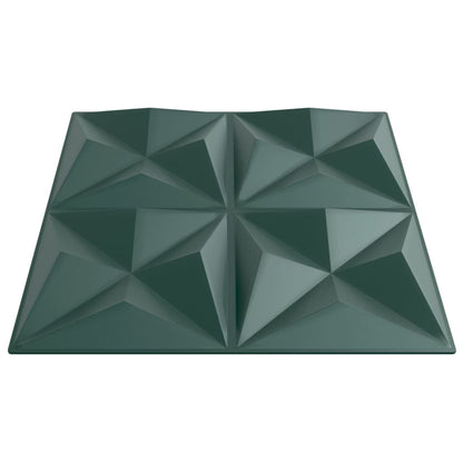 12 st Wandpanelen origami 3 m² 50x50 cm XPS groen