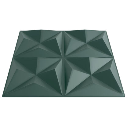 24 st Wandpanelen origami 6 m² 50x50 cm XPS groen