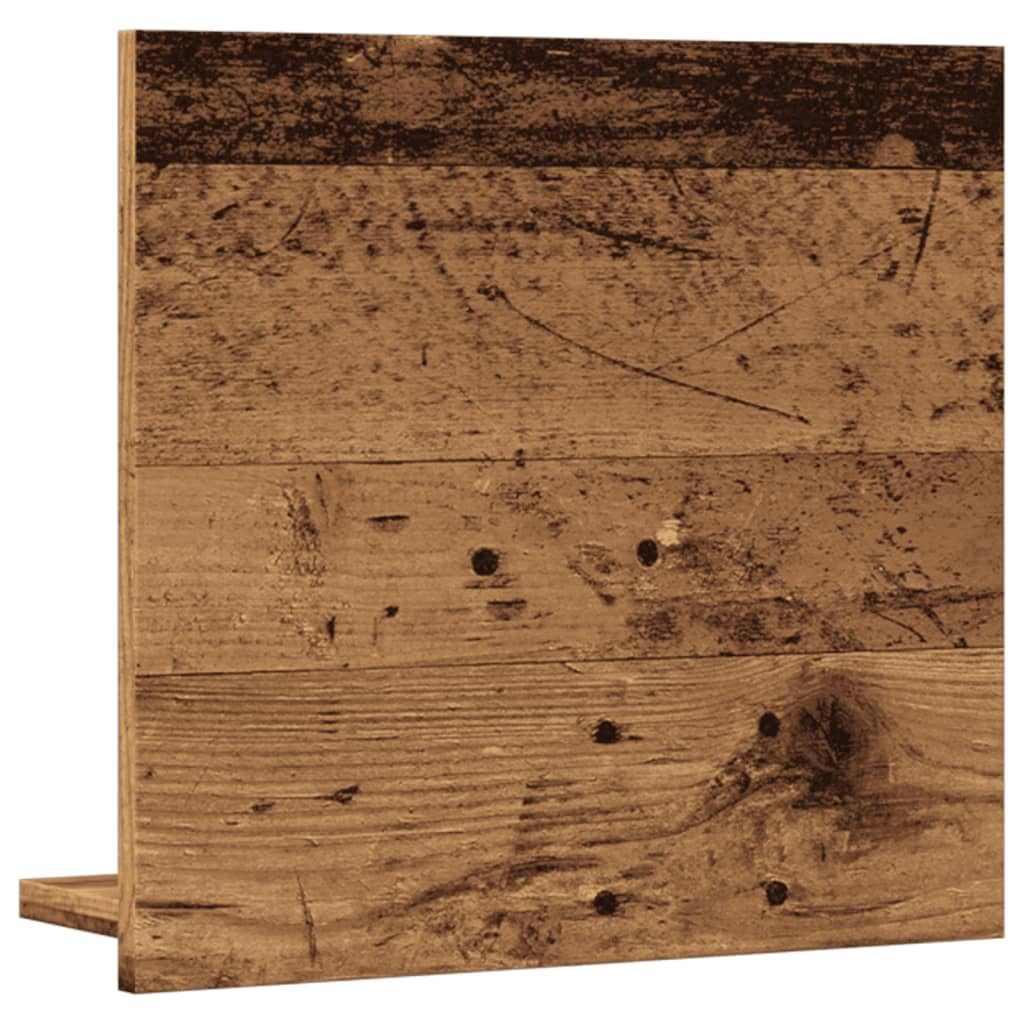 Badkamerspiegelkast 40x11x37 cm bewerkt hout oud houtkleurig