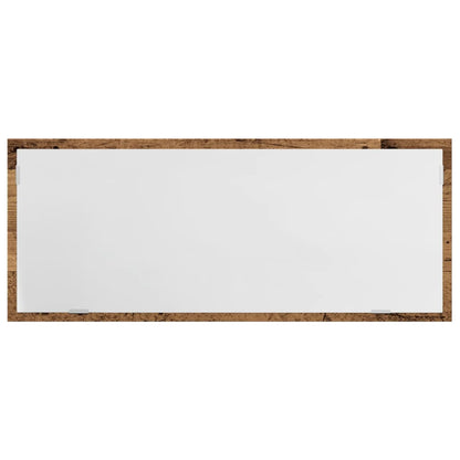 Badkamerspiegel met LED 100x8,5x37 cm bewerkt hout oud hout