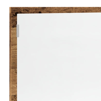 Badkamerspiegel met LED 100x8,5x37 cm bewerkt hout oud hout