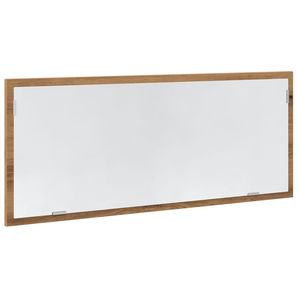 Badkamerspiegel LED 100x8,5x37 cm bewerkt hout artisanaal eiken