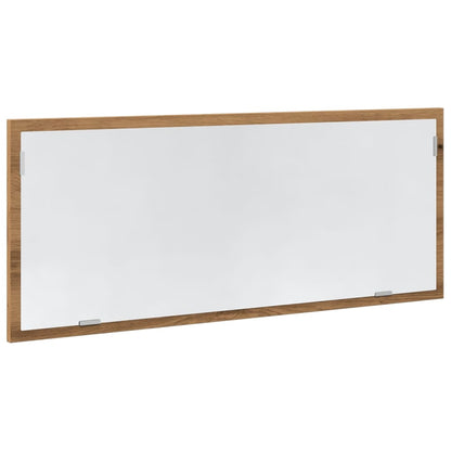 Badkamerspiegel LED 100x8,5x37 cm bewerkt hout artisanaal eiken