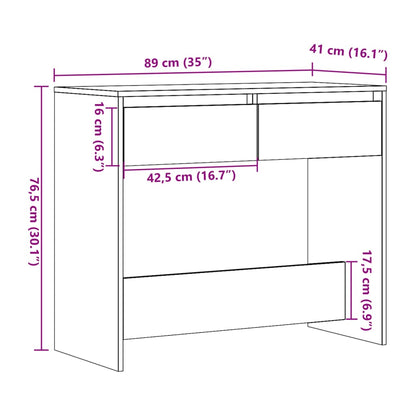 Wandtafel 89x41x76,5 cm bewerkt hout oud houtkleurig