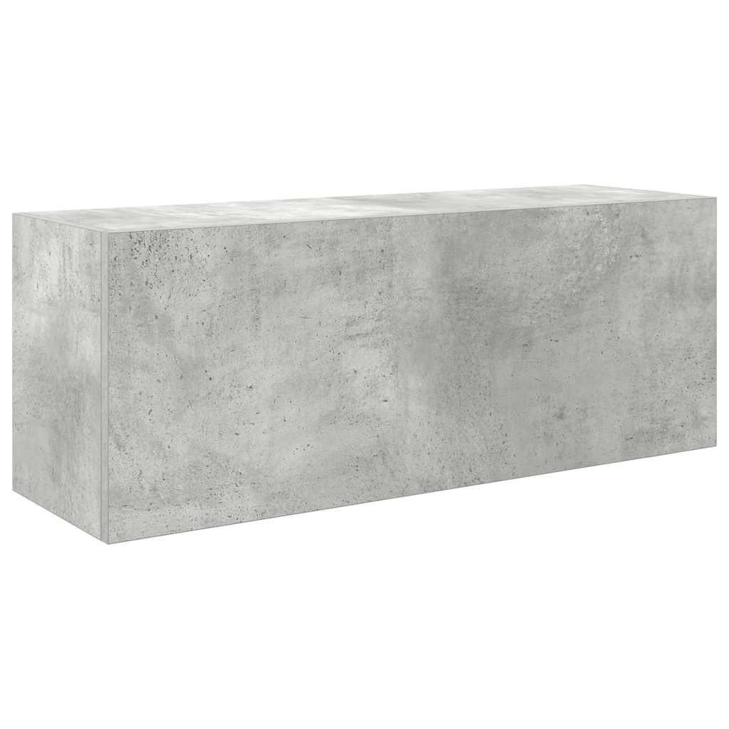 Badkamerwandkast 80x25x30 cm bewerkt hout betongrijs