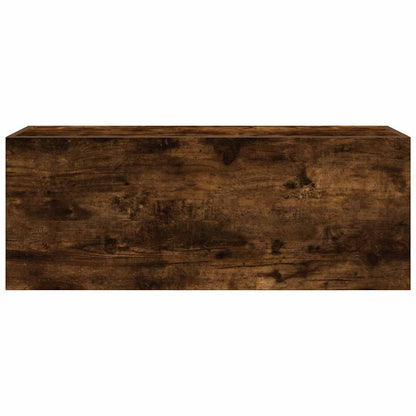 Badkamerwandkast 80x25x30 cm bewerkt hout gerookt eikenkleurig