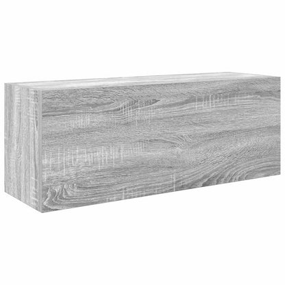 Badkamerwandkast 80x25x30 cm bewerkt hout grijs sonoma eiken