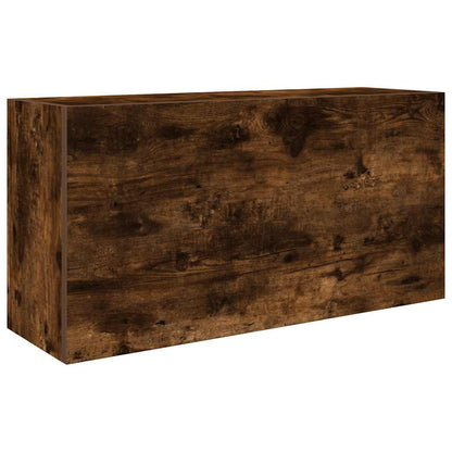 Badkamerwandkast 80x25x40 cm bewerkt hout gerookt eikenkleurig