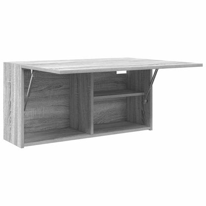 Badkamerwandkast 80x25x40 cm bewerkt hout grijs sonoma eiken