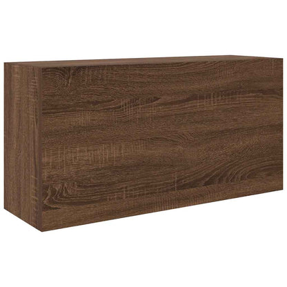 Badkamerwandkast 80x25x40 cm bewerkt hout bruin eikenkleur