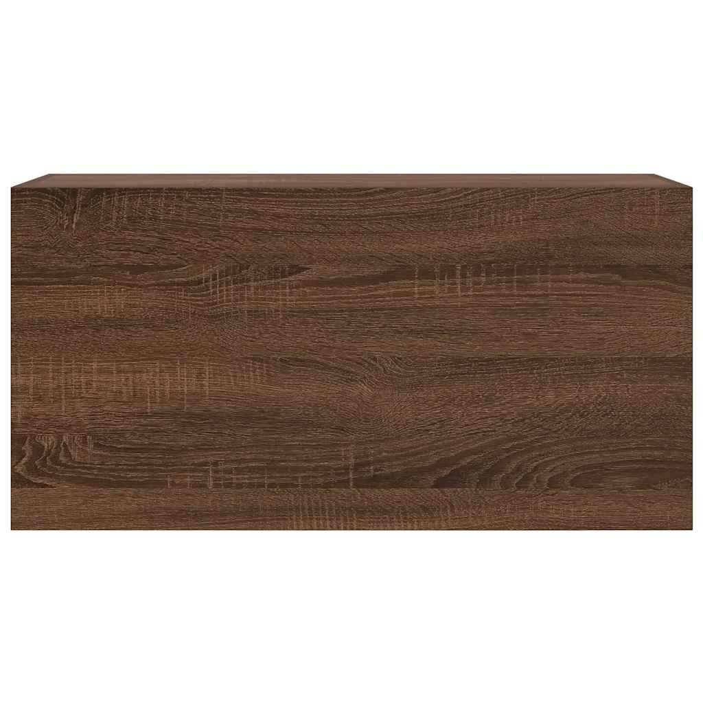 Badkamerwandkast 80x25x40 cm bewerkt hout bruin eikenkleur